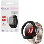 Volte-Tel Tempered Glass Huawei Watch 5 46mm 1.5'' 9H 0.30mm Pc Edge Cover With Key 3D Full Glue Full Cover BLACK