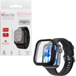 Volte-Tel Tempered Glass Huawei Watch Fit 4 1.82'' 9H 0.30mm Pc Edge Cover With Key 3D Full Glue Full Cover BLACK