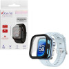 Volte-Tel Tempered Glass Huawei Watch Fit 4 Pro 45mm 1.82'' 9H 0.30mm Pc Edge Cover With Key 3D Full Glue Full Cover BLACK