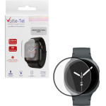 Volte-Tel Tempered Plexi Glass Samsung Watch 8 44mm 1.47'' 0.30mm Full Glue Full Cover BLACK
