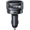 Baseus - Car Charger Primetrip VR1 - With Retractable Cable, 2 x Type-C, USB, 60W - Black - (C00069001121-00)