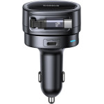 Baseus - Car Charger Primetrip VR1 - With Retractable Cable, 2 x Type-C, USB, 60W - Black - (C00069001121-00)