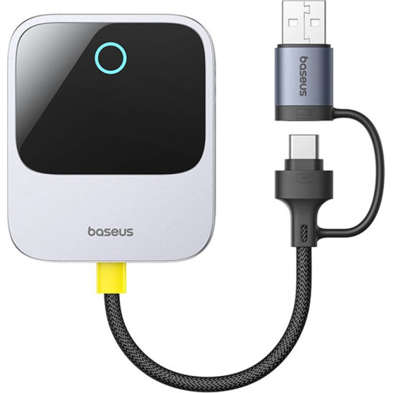 Baseus - Carplay Adapter Safe Journey Series - With USB-C To Usb Cable, Bluetooth 5.0, Voice Control - Grey - (C10745100813-00)