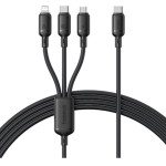 Baseus - Data Cable - Fast Charge, Usb To USB-C, Lightning, Micro-USB, 100W, 480Mbps, 1.5m - Black - (P10377705123-00)