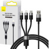 Baseus - Data Cable - Usb To Type-C, Lightning, Micro-USB, 100W, 1.5m - Cluster Black - (P10319900111-01)