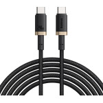 Baseus - Data Cable Dura Series - For MacBook, Fast Charging, Type-C, Pd 240W, 480Mbps, 1m - Gold / Black - (P10377803U03-00)