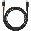 Baseus - Data Cable Dura Series - For MacBook, Type-C, Fast Charge, Pd 100W, 480Mbps, 1m - Gold / Black - (P10377803U01-00)