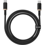 Baseus - Data Cable Dura Series - For MacBook, Type-C, Fast Charge, Pd 100W, 480Mbps, 1m - Gold / Black - (P10377803U01-00)