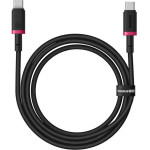 Baseus - Data Cable Dura Series - For MacBook, Type-C, Fast Charge, Pd 100W, 480Mbps, 1m - Red / Black - (P10377803U01-01)
