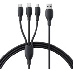 Baseus - Data Cable Ultra-Fast - Fast Charging, Usb To Micro-USB, Lightning, USB-C, 3.5A, 1.3m - Black - (P10376303121-00)
