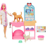 Mattel Barbie: Barbie Fast Cast Veterinarian Clinic Doll And Accessories (JFX93)