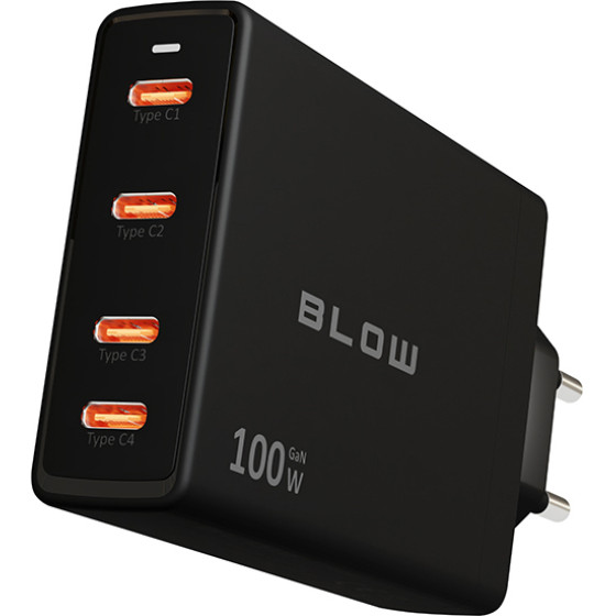 Blow ��������� �� 4 ����� USB-C Pd 100W Gan ������ - (DM-76-031)