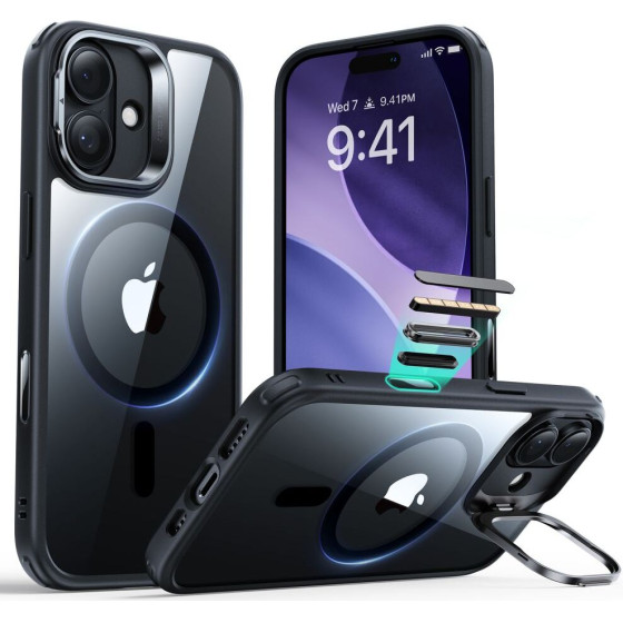 ESR Classic Hybrid Kickstand Magsafe Case For Iphone 17 - Clear Black - (27851-0)