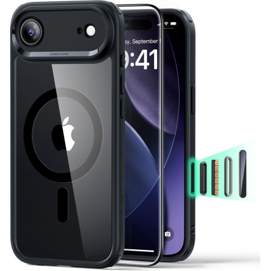ESR Classic Hybrid Magsafe + Tempered Glass Set For Iphone 17 Air - Clear Black - (27845-0)