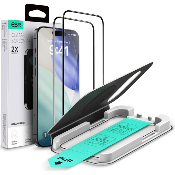 ESR Ultrafit Tempered Glass 2-Pack For Iphone 17 Air - Transparent - (27860-0)
