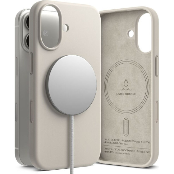 Ringke Silicone Magnetic Magsafe Case For Iphone 17 - Beige - (28537-0)