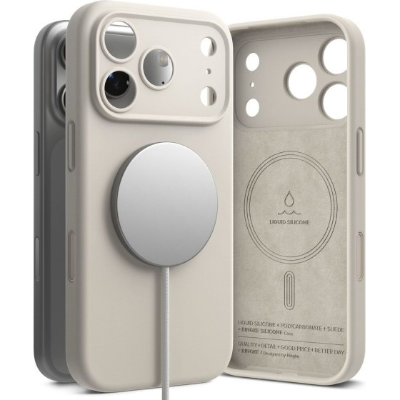 Ringke Silicone Magnetic Magsafe Case For Iphone 17 Pro - Beige - (28514-0)