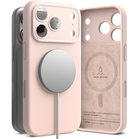 Ringke Silicone Magnetic Magsafe Case For Iphone 17 Pro - Pink - (28515-0)