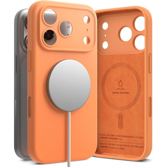 Ringke Silicone Magnetic Magsafe Case For Iphone 17 Pro Max - Orange - (28499-0)