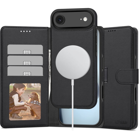Tech-Protect Wallet Magsafe Case For Iphone 17 Air - Matte Black - (28418-0)