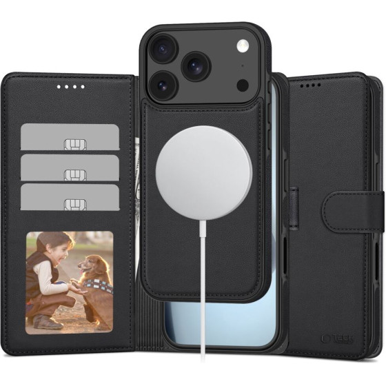 Tech-Protect Wallet Magsafe Case For Iphone 17 Pro Max - Matte Black - (28420-0)