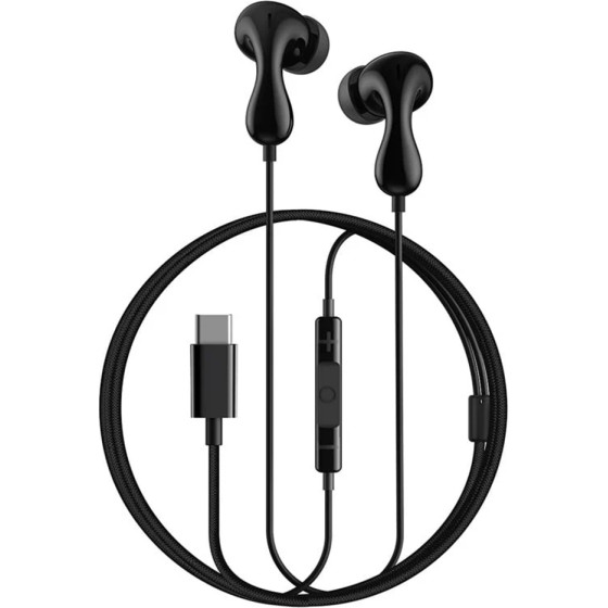 Baseus - Wired Earphones Encok CZ20 (A00171400113-00) - Type-C, 20Hz-40kHz, Hi-Res - Cluster Black