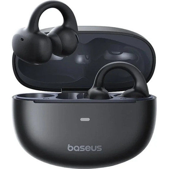 Baseus - Wireless Earbuds Bowie MC1 - Open Ear Clip-On Design, Bt V5.4, IP57 Waterproof, 600mAh - Black - (A00083501126-00)