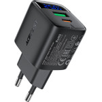 Acefast ��������� �������� Fast Charging 1xUSB-A + 1xUSB-C PD25W QC3.0 Gan �� Led ������� ������ - (A114)