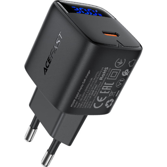 Acefast ��������� �������� Fast Charging USB-C PD30W 3.0A Gan �� Led ������� �������� ������ - (A115)