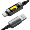 Hoco ������� Acefast USB-A �� USB-C 3A Fast Charge USB2.0 �� Led ������� Braided ����� 1.2m - (C21-04)