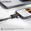 Lamtech 2-IN-1 Portable Adapter IP/USB-C Male To USB2.0 Female Black - (LAM980534)