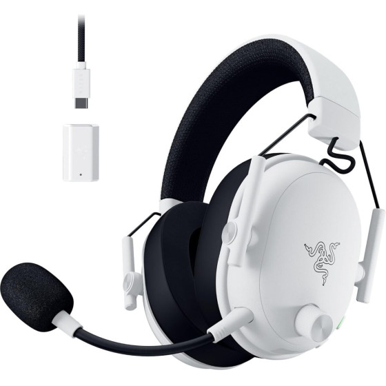 Razer Blackshark V3 White - Wireless Gaming Headset - 70h Battery - 2.4GHz/BT/Usb - PC/PS5/Switch - (RZ04-05410400-R3M1)