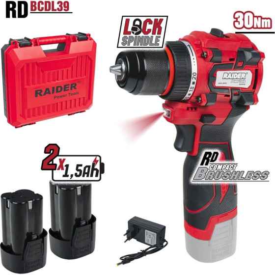 RAIDER ���������������� 16V Li 2x1.5Ah 30Nm RD-BCDL39 - (030189)