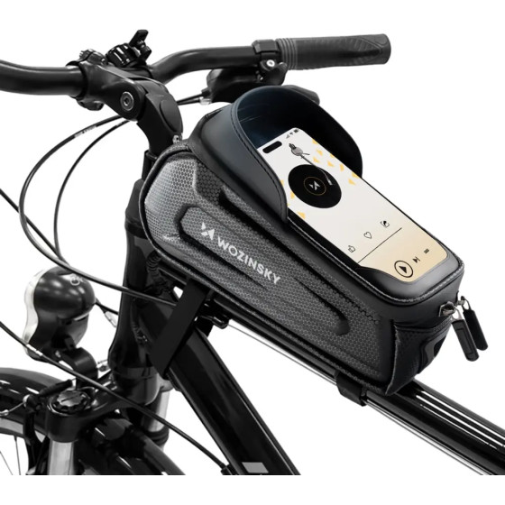 Wozinsky Bicycle Bag For The frame, armored, With a Phone pocket, 1.7 l - Black 5907769372469 - (WB68-Y1S)