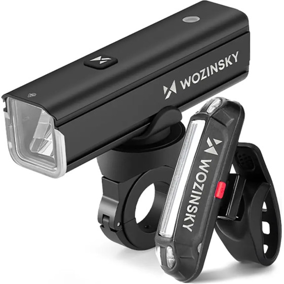 Wozinsky Front (1000 lm) And Rear USB-C Bike Light Set - Black 5907769372483 - (WSBLB3)