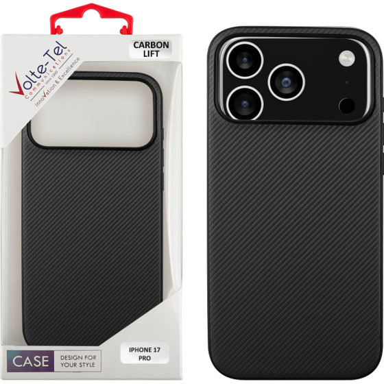 Volte-Tel ���� Iphone 17 Pro 6.3'' Carbon Lift Camera Guard Protection BLACK