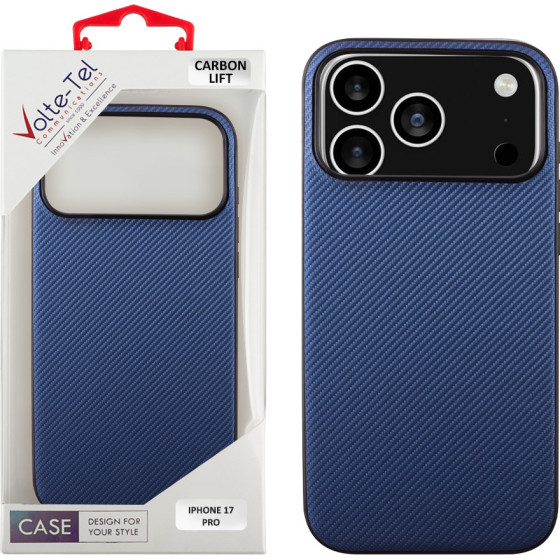 Volte-Tel ���� Iphone 17 Pro 6.3'' Carbon Lift Camera Guard Protection BLUE