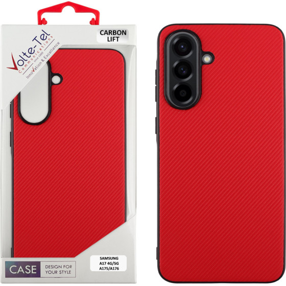 Volte-Tel ���� Samsung A17 4G A175/A17 5G A176 6.74'' Carbon Lift Camera Guard Protection RED