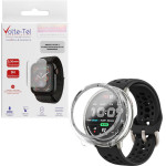 Volte-Tel Tempered Glass Amazfit Active 2 1.32'' 9H 0.30mm Pc Edge Cover With Key 3D Full Glue Full Cover TRANSPARENT