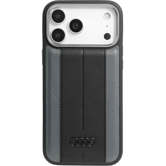 Audi Case A6 Synthetic Leather Magsafe For Iphone 17 Pro Max Black - (AU-TPUPCMIP17PM-A6/D1-BK)