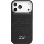 Audi Case Gt Synthetic Leather Magsafe For Iphone 17 Pro Black - (AU-TPUPCMIP17P-GT/D3-BK)