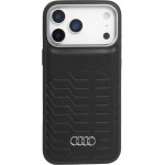 Audi Case Gt Synthetic Leather Magsafe For Iphone 17 Pro Max Black - (AU-TPUPCMIP17PM-GT/D3-BK)