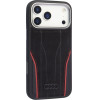 Audi Case R8 Genuine Leather Magsafe For Iphone 17 Pro black-Red - (AU-TPUPCMIP17P-R8/D3-RD)