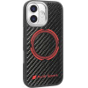 Audi Case Rsq Carbon Fiber Sport Red Circle Magsafe For Iphone 17 Black - (AUS-TPUPCMIP17-RSQ/D5-BK)