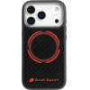 Audi Case Rsq Carbon Fiber Sport Red Circle Magsafe For Iphone 17 Pro Black - (AUS-TPUPCMIP17P-RSQ/D5-BK)