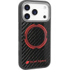 Audi Case Rsq Carbon Fiber Sport Red Circle Magsafe For Iphone 17 Pro Black - (AUS-TPUPCMIP17P-RSQ/D5-BK)