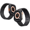 Pitaka Band Carbon Fiber Modern For Apple Watch 1/2/3/4/5/6/7/8/9/10/SE/Ultra/Ultra2 Black Grey - (AWB2307)