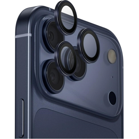 UNIQ Optix Aluminum Camera Lens Protector For Iphone 17 Pro / Iphone 17 Pro Max With Applicator Navy - (UNIQ-IP6.3P-6.9P(2025)-ALENSDNVY)