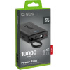 SBS Powerbank 10000 Mah Pd 20W With Integrated Cable Type C Black - (BB10000TCPD20K)