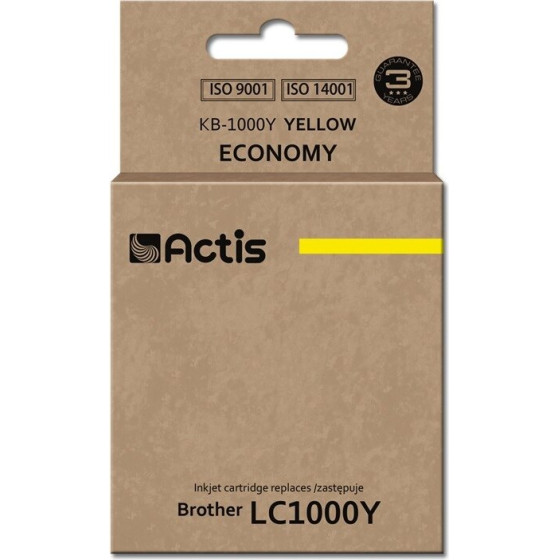 ACTIS Ink (replacement for Brother LC1000Y/LC970Y; Standard; 36 ml; yellow) - (KB-1000Y)